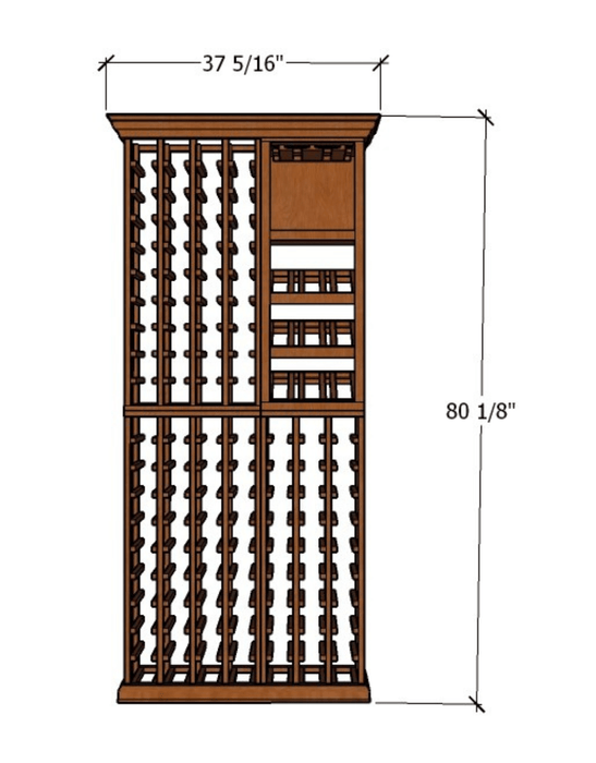 3 Foot Wine Cellar Storage System | 131 Bottle Capacity - Alpha Hideout
