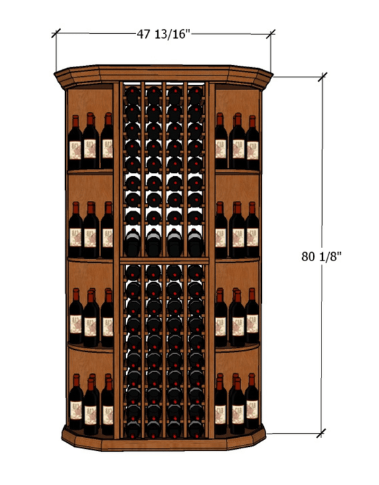 4 Foot Wine Cellar Storage System | 120 Bottle Capacity - Alpha Hideout