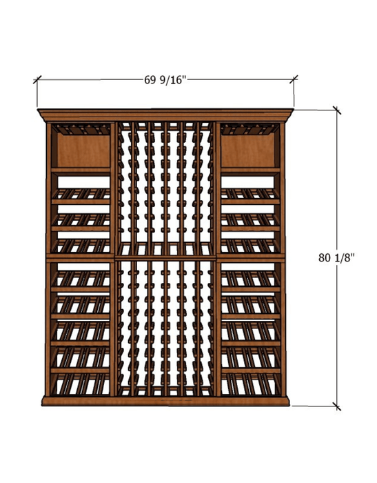 6 Foot Wine Cellar Storage System | 208 Bottle Capacity - Alpha Hideout