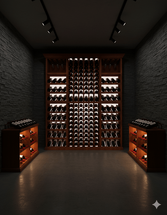 6 Foot Wine Cellar Storage System | 208 Bottle Capacity - Alpha Hideout