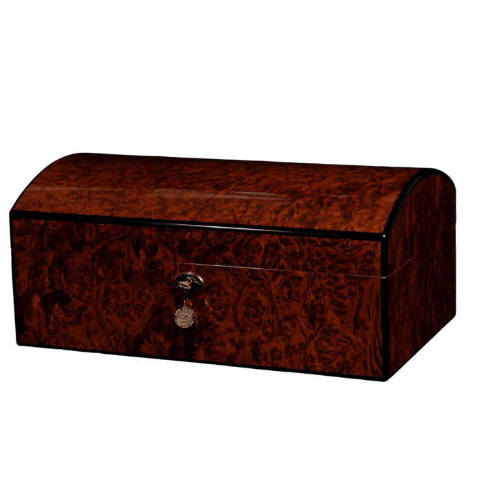 Autographed Daniel Marshall Limited Edition Treasure Chest Humidor in Precious Burl - Alpha Hideout