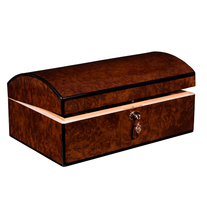 Autographed Daniel Marshall Limited Edition Treasure Chest Humidor in Precious Burl - Alpha Hideout