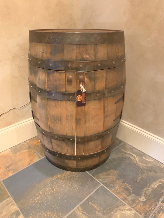 Bourbon Barrel Cabinet with multicolor LED's - engraving available