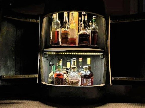 Bourbon Barrel Cabinet made from a real Buffalo Trace barrel