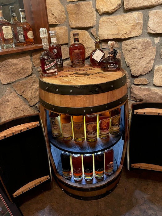 Bourbon Barrel Cabinet made from a real Buffalo Trace barrel