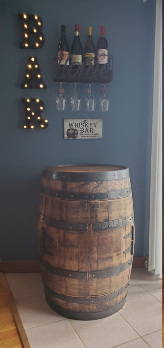 Bourbon Barrel Cabinet made from a real Buffalo Trace barrel