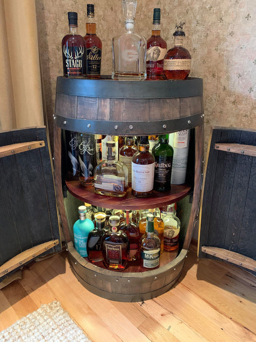 Bourbon Barrel Cabinet made from a real Buffalo Trace barrel