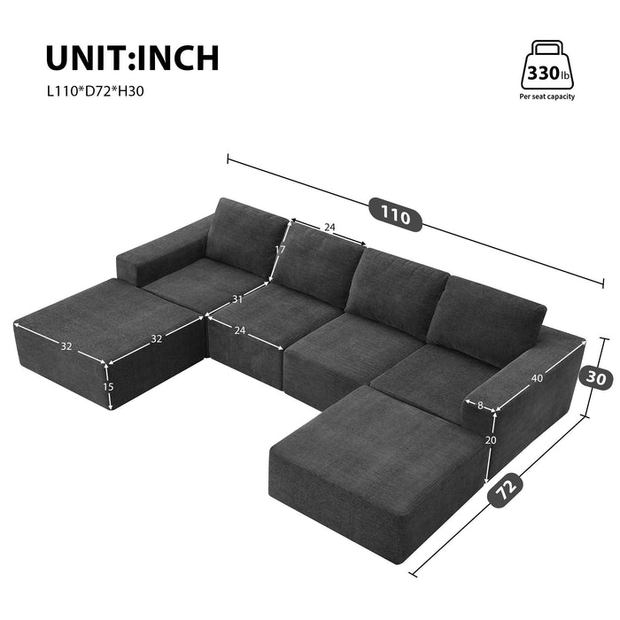 Modular Luxury Cloud Floor Couch - Alpha Hideout