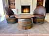 Wine Barrel Full Round Coffee Table Set - Alpha Hideout