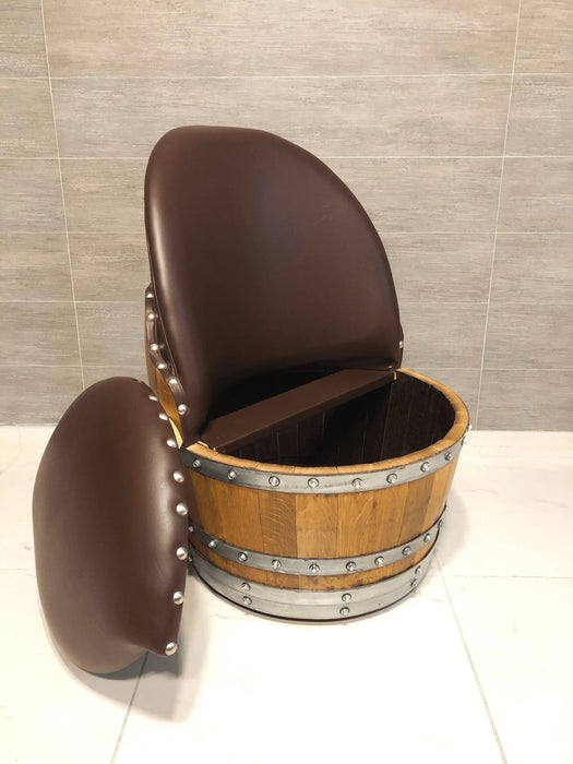 Wine Barrel Full Round Coffee Table Set - Alpha Hideout