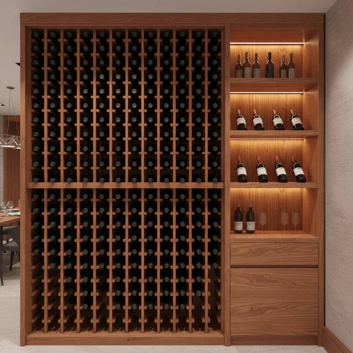 Wine Rack Kit 10 Column Modular Standard Bottle 7ft Racking Storage - Alpha Hideout