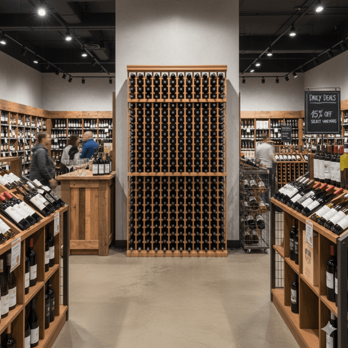 Wine Rack Kit 10 Column Modular Standard Bottle Racking Storage - Alpha Hideout